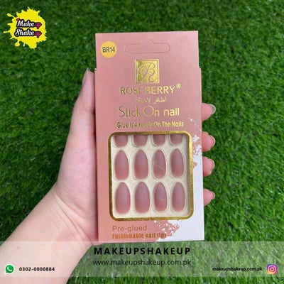 Roseberry Stick On Nails ( BR14 )