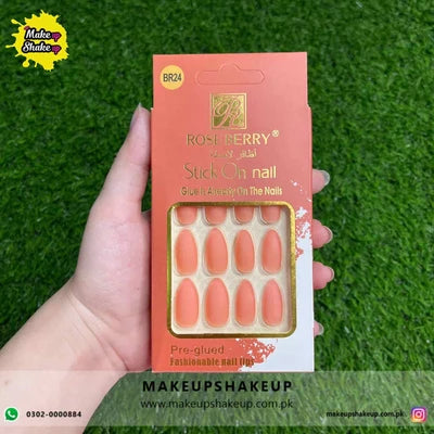 Roseberry Stick On Nails ( BR24 )