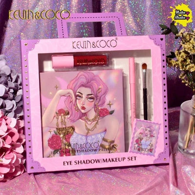 Kevin & Coco Eyeshadow Makeup Set (Purple Bag)