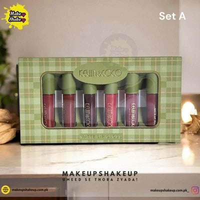 Kevin & Coco Liquid Mattes SET A ( Dark Green Packaging )