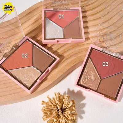 Hudamoji Blush Contour & Highlighters 3 in 1