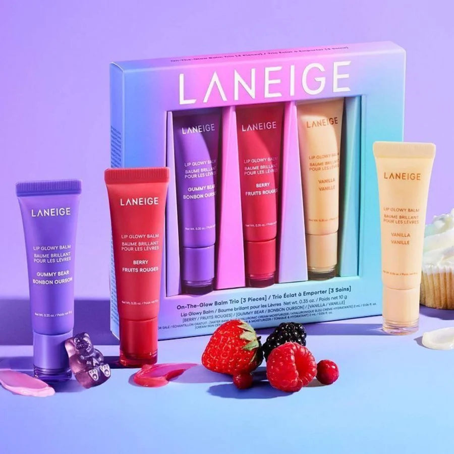 Laneige Lip Glowy Balm trio pack of 3