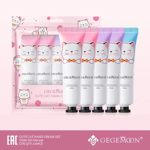 Gegemoon Cute Cat Hand Cream ( Pack of 5 )