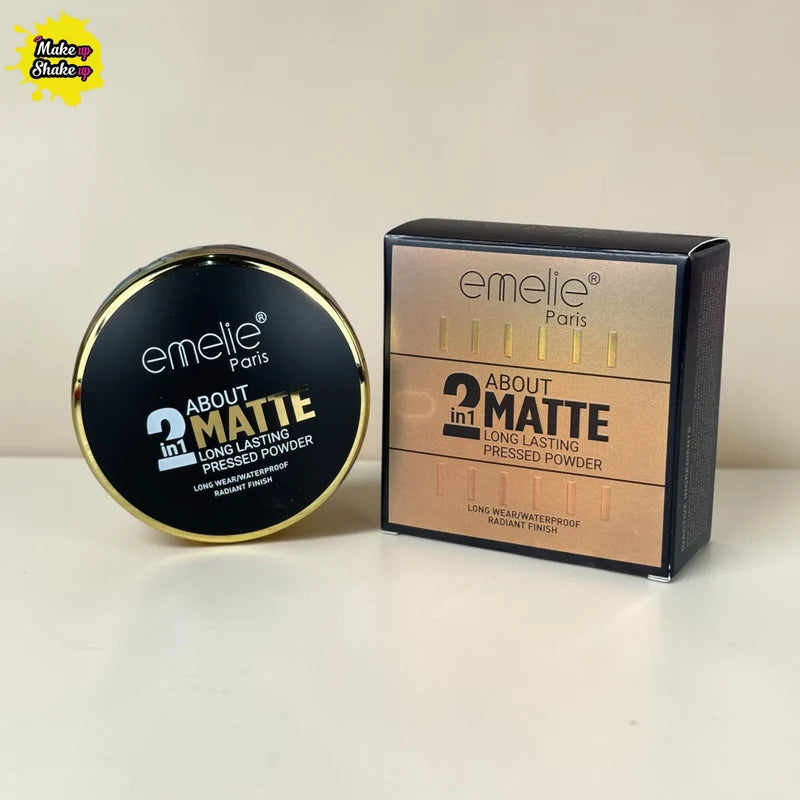Emelie Paris 2-in-1 About Matte Long Lasting Pressed Powder