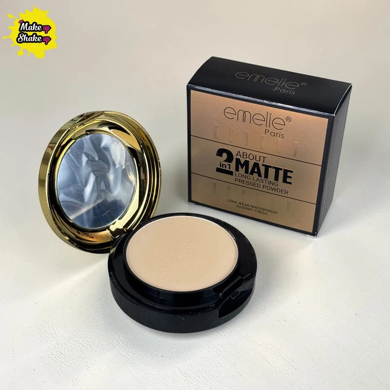 Emelie Paris 2-in-1 About Matte Long Lasting Pressed Powder